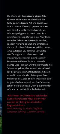 Zusatzmaterial KL 978 3 596 70863 5 vorne von Ostfriesenhass: Der neue Fall für Ann Kathrin Klaasen von Klaus-Peter Wolf