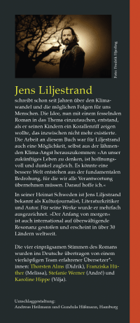 Zusatzmaterial KL 978 3 10 397190 3 hinten von Der Anfang von morgen: Roman von Jens Liljestrand