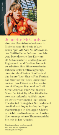 Zusatzmaterial KL 978 3 596 70888 8 hinten von I'm Glad My Mom Died: Meine Befreiung aus einer toxischen Mutter-Tochter-Beziehung von Jennette McCurdy