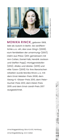Zusatzmaterial KL 978 3 10 397420 1 hinten von Champagner für die Pferde: Ein Lesebuch von Monika Rinck