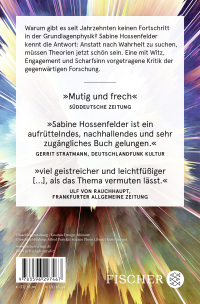 Zusatzmaterial 9783596297467 U4 von Das hässliche Universum: Warum unsere Suche nach Schönheit die Physik in die Sackgasse führt von Sabine Hossenfelder