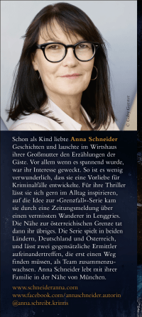 Zusatzmaterial KL 978 3 596 71040 9 hinten von Grenzfall – Ihr Grab in den Fluten: Kriminalroman von Anna Schneider