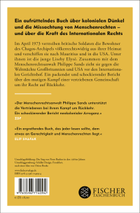 Zusatzmaterial 9783596714094 U4 von Die letzte Kolonie – Verbrechen gegen die Menschlichkeit im Indischen Ozean von Philippe Sands
