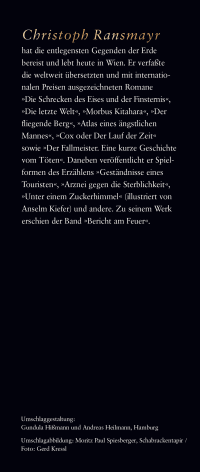 Zusatzmaterial KL 978 3 10 397608 3 hinten von Als ich noch unsterblich war: Erzählungen von Christoph Ransmayr