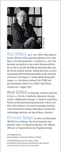 Zusatzmaterial KL 978 3 10 397530 7 hinten von Die Vernichtung der europäischen Juden von Raul Hilberg