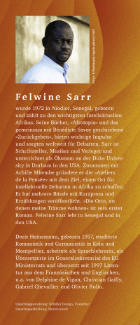 Zusatzmaterial KL 978 3 10 397175 0 hinten von Die Orte, an denen meine Träume wohnen: Roman von Felwine Sarr