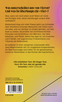 Zusatzmaterial 9783103976595 U4 von Von Tieren und anderen Menschen von Lea Schneider