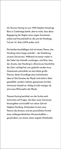 Zusatzmaterial KL 978 3 10 390016 3 vorne von Der Ursprung der Zeit – Mein Weg mit Stephen Hawking zu einer neuen Theorie des Universums von Thomas Hertog