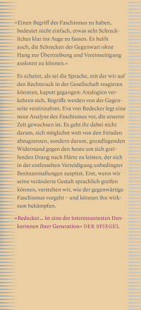 Zusatzmaterial KL 978 3 10 397724 0 vorne von Dieser Drang nach Härte: Über den neuen Faschismus von Eva von Redecker