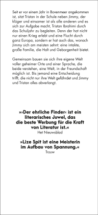 Zusatzmaterial KL 978 3 10 397564 2 vorne von Der ehrliche Finder: Roman von Lize Spit