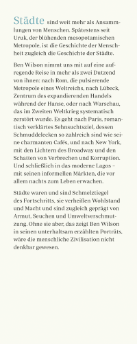 Zusatzmaterial KL 978 3 10 397370 9 vorne von Metropolen: Die Weltgeschichte der Menschheit in den Städten  von Ben Wilson