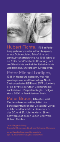 Zusatzmaterial KL 978 3 10 397632 8 hinten von »In Gedanken unterhalte ich mich die ganze Zeit mit Dir.«: Briefe von Hubert Fichte, Peter Michel Ladiges