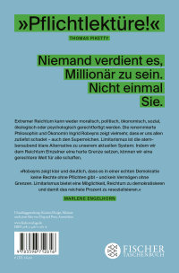 Zusatzmaterial 9783596712816 U4 von Limitarismus: Warum Reichtum begrenzt werden muss von Ingrid Robeyns