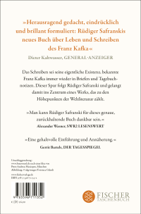 Zusatzmaterial 9783596711352 U4 von Kafka. Um sein Leben schreiben von Rüdiger Safranski