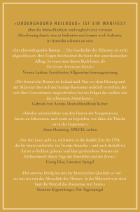 Zusatzmaterial U3 978 3 596 70253 4 von Underground Railroad: Roman von Colson Whitehead