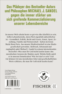 Zusatzmaterial 9783596709793 U4 von Was man für Geld nicht kaufen kann: Die moralischen Grenzen des Marktes von Michael J. Sandel