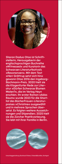 Zusatzmaterial KL 978 3 10 397705 9 hinten von So, in etwa, ist es geschehen: Roman von Sharon Dodua Otoo