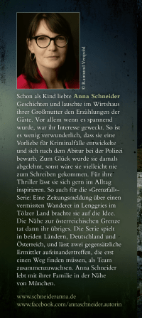 Zusatzmaterial KL 978 3 596 70050 9 hinten von Grenzfall - Der Tod in ihren Augen: Kriminalroman von Anna Schneider