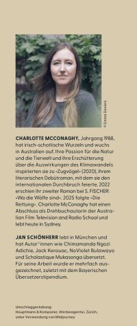 Zusatzmaterial KL 978 3 10 397683 0 hinten von Die Rettung: Roman von Charlotte McConaghy