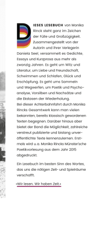 Zusatzmaterial KL 978 3 10 397420 1 vorne von Champagner für die Pferde: Ein Lesebuch von Monika Rinck