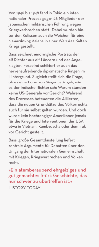 Zusatzmaterial KL 978 3 10 002504 3 vorne von Tribunal in Tokio: Die Kriegsverbrecherprozesse in Japan und die Neuordnung Asiens nach 1945 von Gary J. Bass