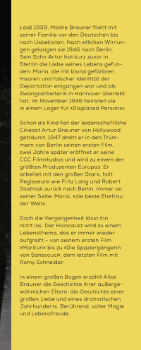 Zusatzmaterial KL 978 3 10 397060 9 vorne von »Also dann in Berlin ...«: Artur und Maria Brauner – Eine Geschichte vom Überleben, von großem Kino und der Macht der Liebe von Alice Brauner