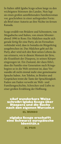 Zusatzmaterial KL 978 3 10 397619 9 vorne von Kassandra in Mogadischu: Roman von Igiaba Scego