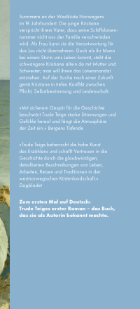 Zusatzmaterial KL 978 3 949465 27 7 vorne von Der Gesang der See: Roman von Trude Teige