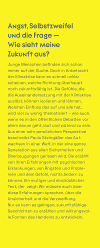 Zusatzmaterial KL 978 3 10 397640 3 vorne von Und was ist mit unserer Zukunft?: Aufwachsen mit der Klimakrise von Paula Steingäßer