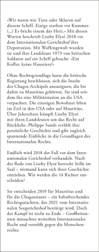 Zusatzmaterial KL 978 3 10 397146 0 vorne von Die letzte Kolonie – Verbrechen gegen die Menschlichkeit im Indischen Ozean von Philippe Sands