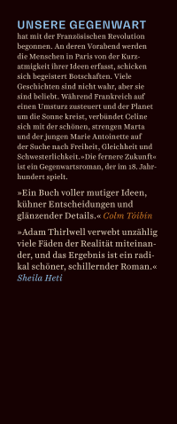 Zusatzmaterial KL 978 3 10 397532 1 vorne von Die fernere Zukunft: Roman von Adam Thirlwell