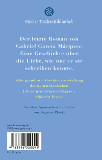 Zusatzmaterial 9783596520091 U4 von Wir sehen uns im August: Roman von Gabriel García Márquez