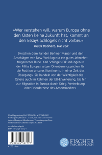 Zusatzmaterial 9783596167197 U4 von Die Mitte liegt ostwärts: Europa im Übergang von Karl Schlögel