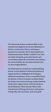 Zusatzmaterial KL 978 3 10 397291 7 vorne von Die Liebe in Zeiten Mao Zedongs: Roman von Liao Yiwu