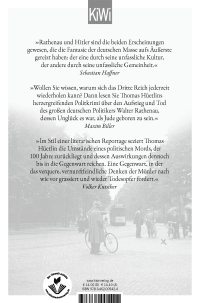 Zusatzmaterial 9783462005424 U4 von Berlin, 24 June, 1922: Der Rathenaumord und der Beginn des rechten Terrors in Deutschland von Thomas Hüetlin