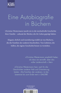 Zusatzmaterial 9783462006667 U4 von Die Familien der anderen: Mein Leben in Büchern von Christine Westermann