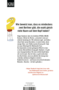 Zusatzmaterial 9783462050516 U4 von Kommen drei Logiker in eine Bar...: Die schönsten Mathe-Rätsel von Holger Dambeck