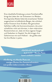 Zusatzmaterial 9783462008647 U4 von Sommerschwestern: Roman von Monika Peetz