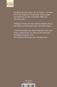 Zusatzmaterial 9783462036145 U4 von Das dunkle Schweigen: Denglers zweiter Fall von Wolfgang Schorlau