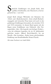 Zusatzmaterial 9783462039719 U4 von Erzählungen: Sonderausgabe von Joseph Roth