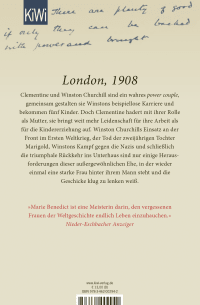 Zusatzmaterial 9783462002942 U4 von Lady Churchill von Marie Benedict