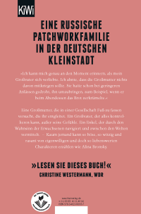 Zusatzmaterial 9783462000337 U4 von Der Zopf meiner Großmutter: Roman von Alina Bronsky