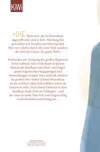 Zusatzmaterial 9783462001389 U4 von Der große Ausverkauf: Roman von Vicki Baum