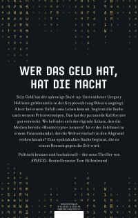 Zusatzmaterial 9783462001570 U4 von Montecrypto: Thriller von Tom Hillenbrand