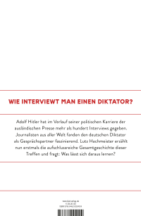 Zusatzmaterial 9783462002409 U4 von Hitler’s Interviews: Der Diktator und die Journalisten von Lutz Hachmeister