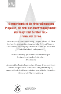 Zusatzmaterial 9783462002751 U4 von Kreuzberg Blues: Denglers zehnter Fall von Wolfgang Schorlau
