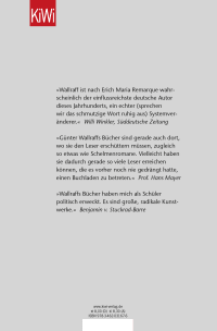 Zusatzmaterial 9783462031676 U4 von Ich - der andere: Reportagen aus vier Jahrzehnten von Günter Wallraff