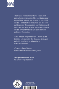 Zusatzmaterial 9783462031805 U4 von Die Brücke vom Goldenen Horn: Roman von Emine Sevgi Özdamar