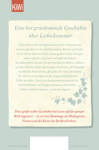 Zusatzmaterial 9783462051148 U4 von Wie ich dank Shakespeare in Verona die große Liebe fand: Eine wahre Geschichte von Glenn Dixon