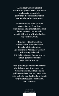 Zusatzmaterial 9783462052985 U4 von Die Kinder hören Pink Floyd: Roman von Alexander Gorkow